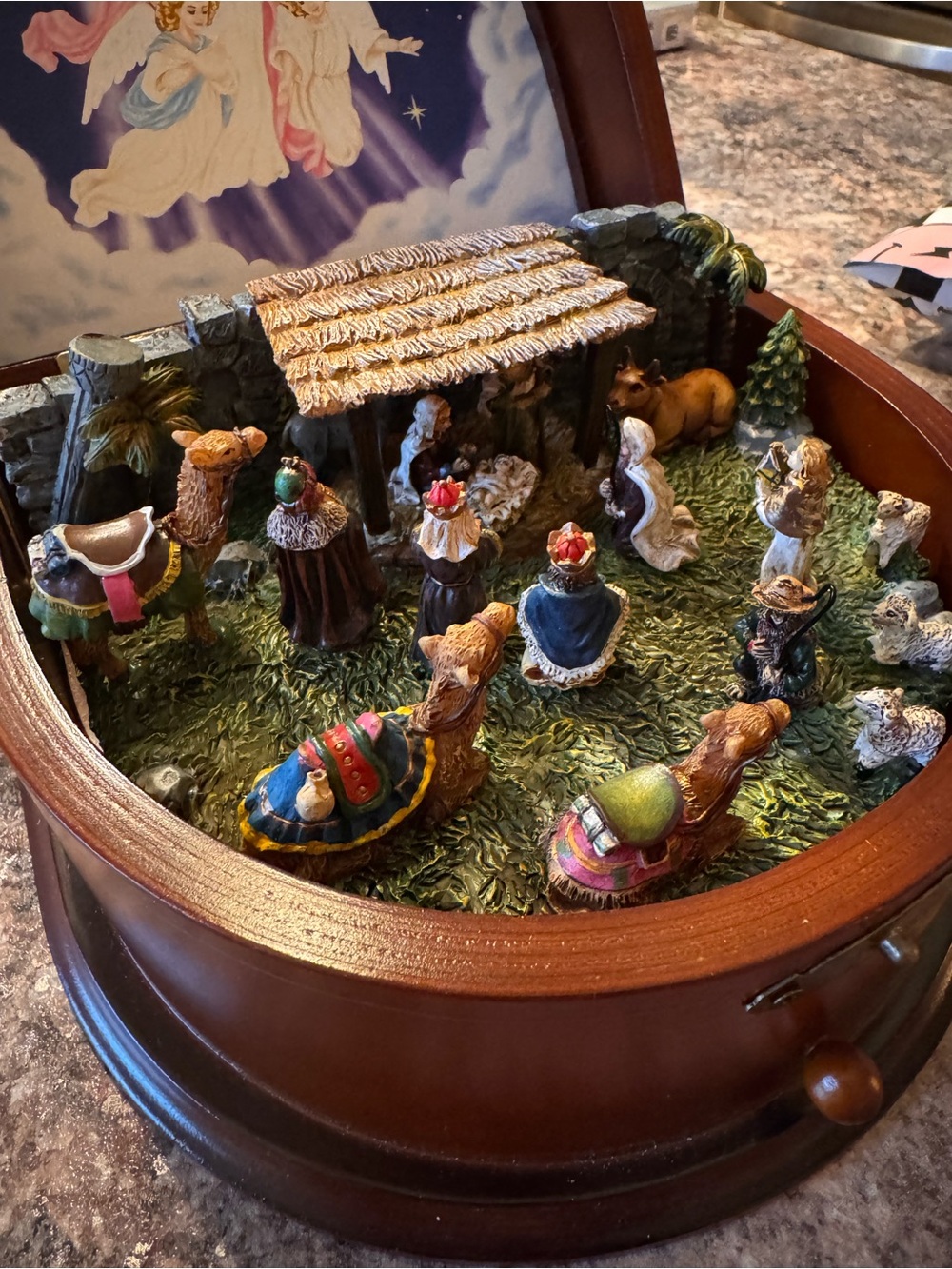 Kurt S. Adler Wooden Nativity Music Box - Picture 3 of 8